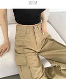3 Pocket Vintage Pin Tuck Loose Wide Fit Cotton Pants