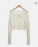 Muta Openwork Bolero Cardigan
