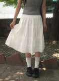 Shiro Lace Tiered Banding Midi Skirt