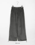 [BAONHAUS] Silmon velvet banding wide pants