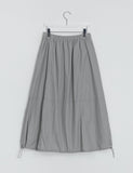 Huo Nylon Balloon Flare Banding Long Skirt