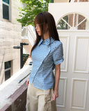 Pop Roundy Unbalance Check Shirt