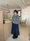 Recomi Cable Round Wool Knit Cardigan
