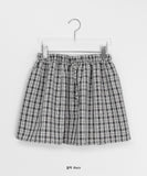 Benpu Banding Check Layered Mini Skirt