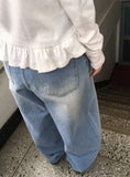 Hirushi Washing Wide Denim Pants