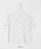 Tarui Dot Crop Short Sleeve Tee