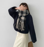 Soft Check Balaclava Muffler