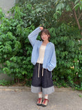 [unisex] Hudi Roll-up Raw Denim Bermuda Pants