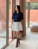 Alou Punching Lace Banding Mini Skirt Pants