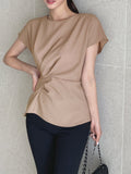 Want Me Short Sleeve Shirring Bendable Blouse