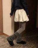 Lian Pumpkin Balloon Short Skirt