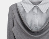 Sean Collar Shirt Layered T-shirt