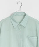 Shanko see-through roll-up nylon short-sleeved shirt