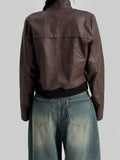 Noki Crack Leather Jacket