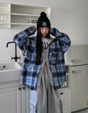 Anderson Check Layered Hood Zip Up