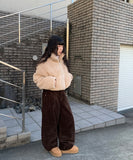 Ter Cowhide Soft Short Ugg Fleece Boots