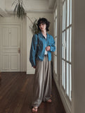 Leroy cutting denim shirt