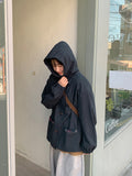 [BAONHAUS] Siven Check Color Matching Hood Field Jacket