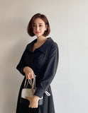 Giella Diagonal Button Flare One Piece