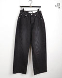 Kilo Black Stripe Long Wide Denim Pants