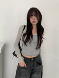 Band Punching Rib V-Neck Cardigan