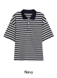 Terran Stripe Crop Collar Tee