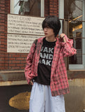 Venish dirty hood check shirt