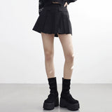 Laminet pocket pleated skirt