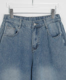 [Unisex] Gelgo Pintuck Washing Denim Bermuda Pants