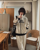 Spell velour color matching track jersey