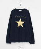 [unisex] Rikimo star printing over long sleeve tee