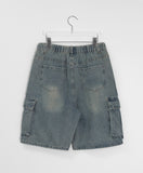 [Unisex] Filkan Denim Cargo Bermuda Pants