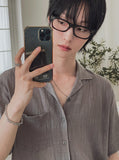 Edith Linen Half Shirt