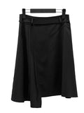 Stripe Unbalanced Skirt