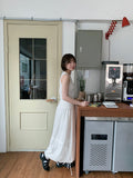 Mopen Nylon Banding Balloon Long Skirt