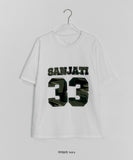 Sponk Camo Embroidery Lettering Short Sleeve Tee