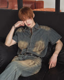 Summer Cool Oil Washed Western Denim Shirt