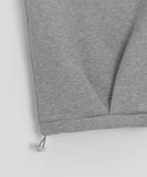 Chop-pit pin-tuck balloon wide banding pants