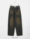Takiru vintage washed brushed denim pants