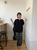 [unisex] Harsh Camo Cargo Wide Pants