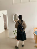 Beltin duffel cable crop collar cardigan