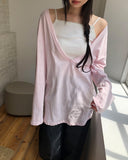 Humma Deep V-Neck Long Sleeve T-Shirt