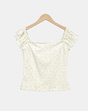 Q's Flower Sleeveless Blouse