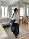 Calton Washing Denim Balloon Wide Pants