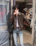 Shane Curved Leather Jacket
