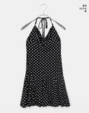 Merlo Dot Halter Neck Strap One Piece