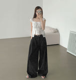 Summer Cooling Cool Pintuck Wide Banding Slacks Pants