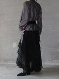 Resin Bohemian Unbalanced Tiered Skirt