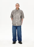 SPRAY DYED HALF SHIRT