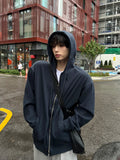 Cosyharu semi-over hood zip-up